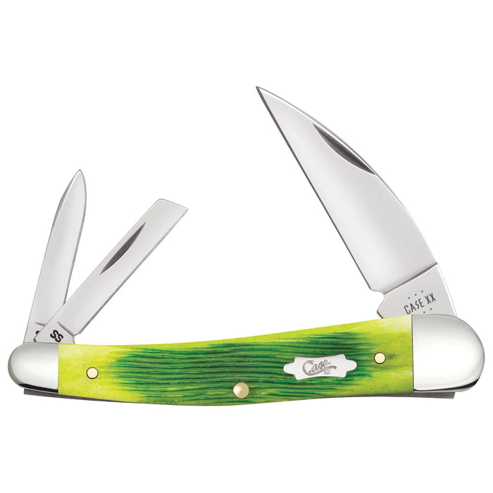 Case 61047 - Lime Green Bone Barnboard Jig Seahorse Whittler (6355WH SS)