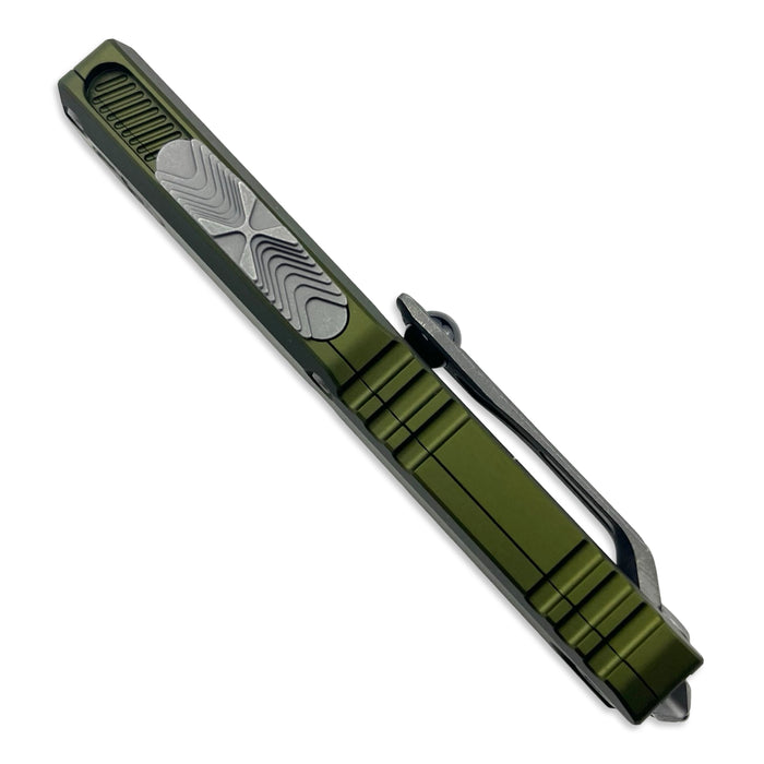 Microtech 12324-11APOD - UTX-85 D/E Gen IV OD Green Apocalyptic Partial Serrated