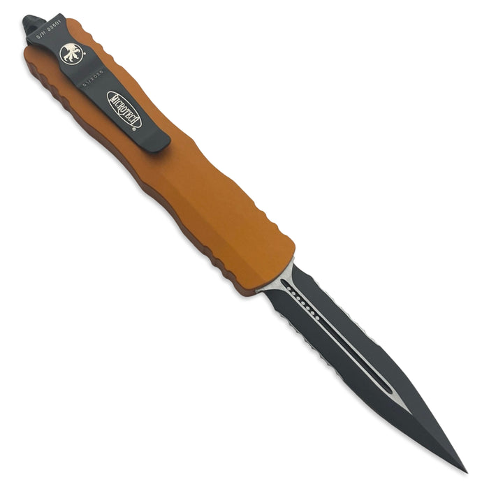 Microtech 225-2OT - Dirac D/E Orange Tangerine Partial Serrated