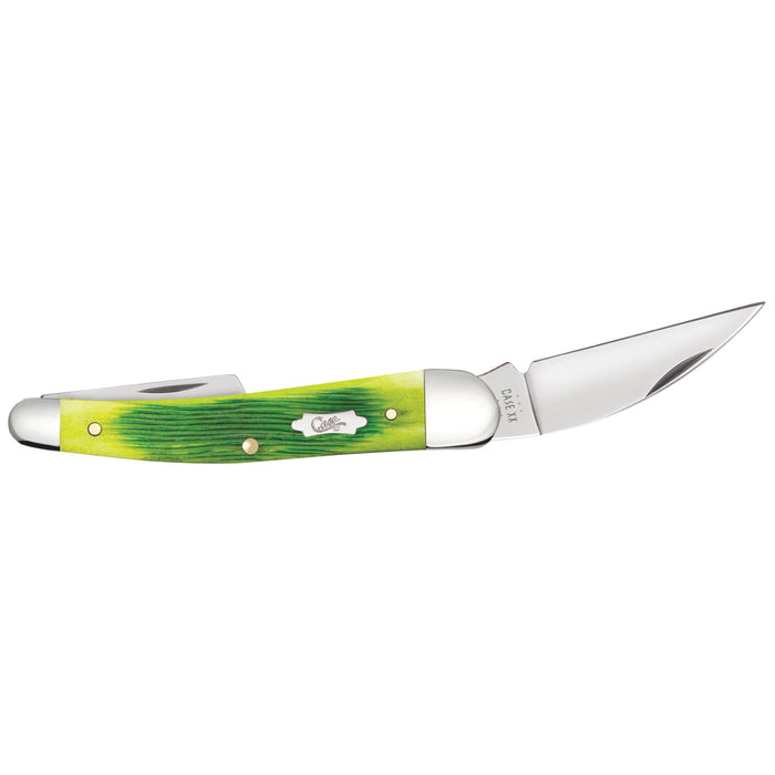 Case 61047 - Lime Green Bone Barnboard Jig Seahorse Whittler (6355WH SS)