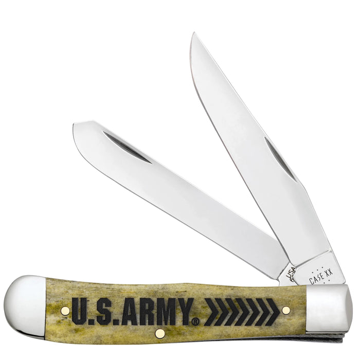 Case 15056 - US Army Olive Green Bone Smooth Trapper (6254 SS)