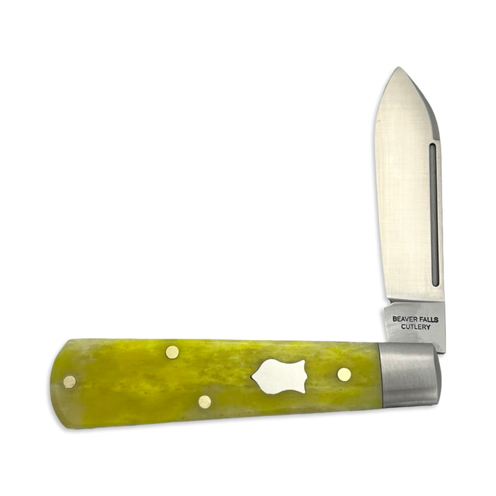 Beaver Falls Yellow Smooth Bone Barlow Nickel Shield