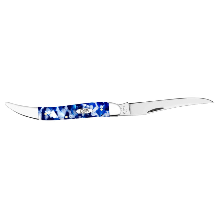 Case 50724 - Blue Crackle Kirinite Smooth Medium Texas Toothpick (1010094 SS)