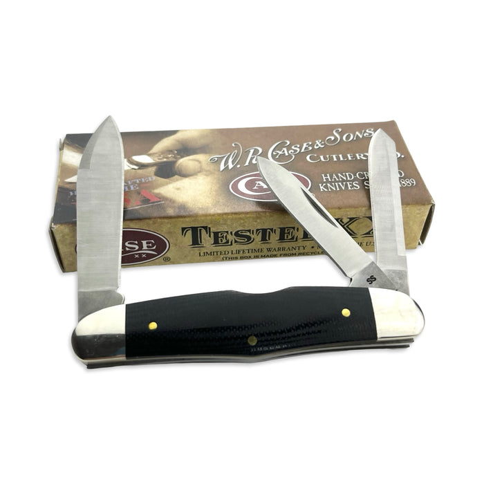 Vintage Case XX 06239 - Black Micarta Smooth Humpback Whittler (103046WH SS)