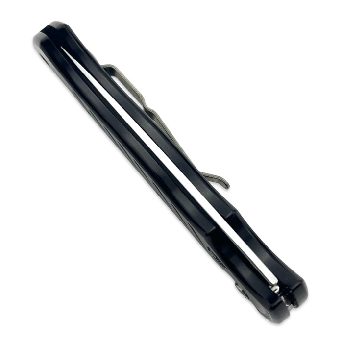 Piranha P1 Pocket Black Plain Edge Mirror Finish