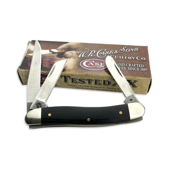 Vintage Case XX 06234 - Black Micarta Smooth Medium Stockman (10318 SS) 2010
