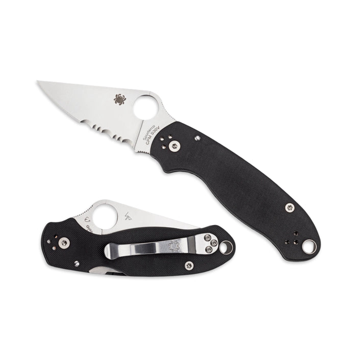 Spyderco C223GPS - Para 3 Black G10 Combination Edge