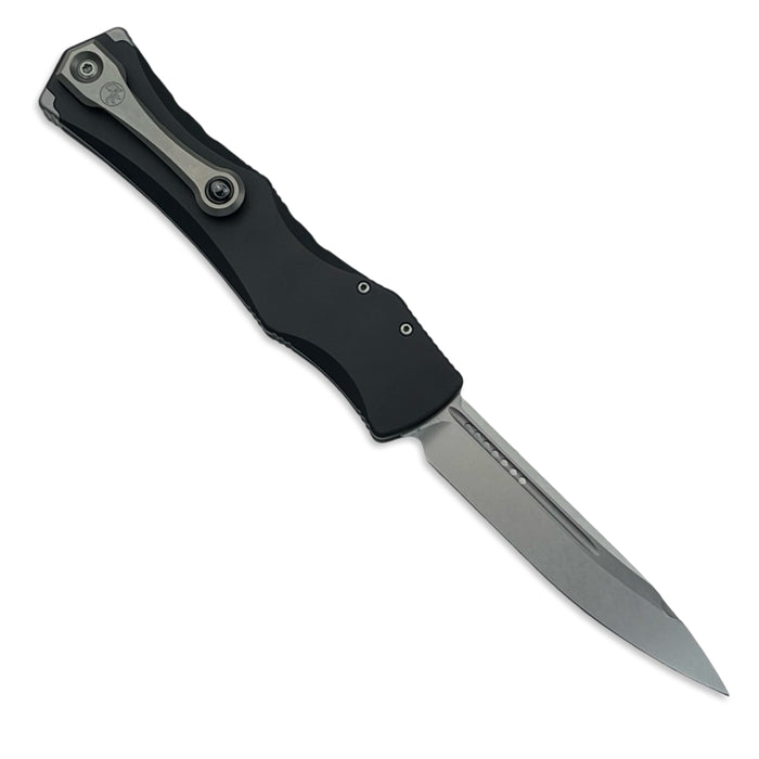 Microtech 1150-10MS1 - Halo IV Clip Point Marfione Select Stonewash Finish Hardcoat Anodized Alloy Double Vapor Blast Stainless