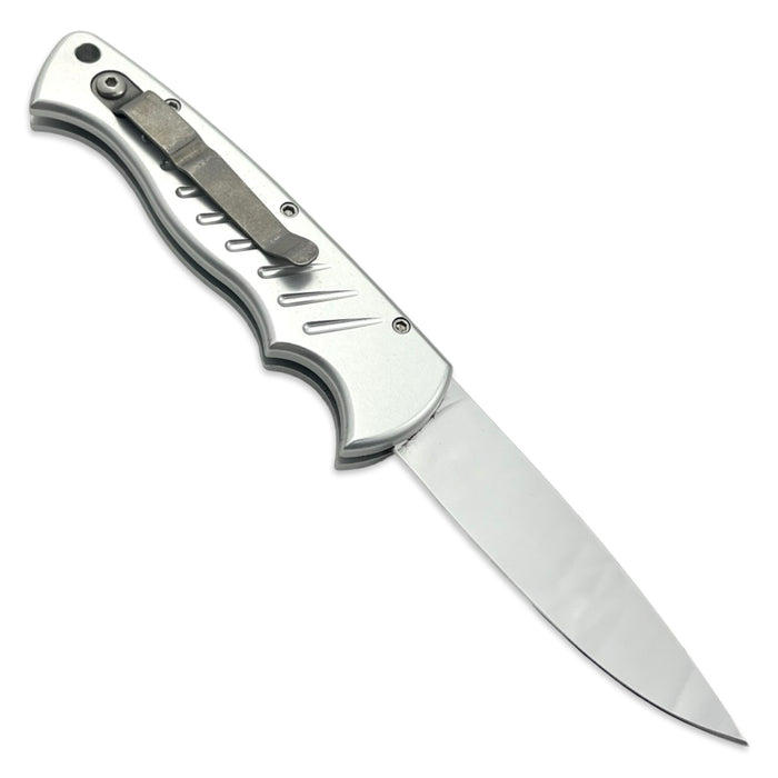 Piranha P1 Pocket Silver Plain Edge Mirror Finish