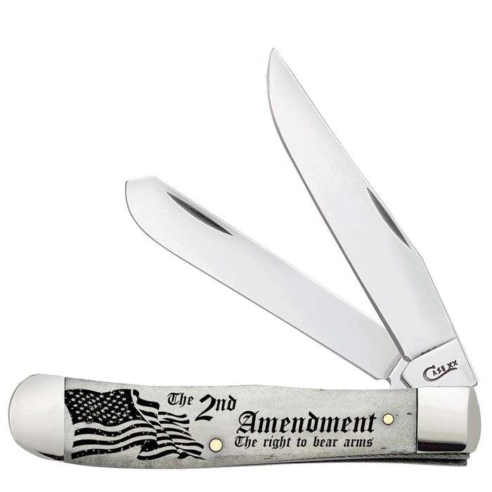 Case Smooth Natural Bone 2nd Amendment Trapper
