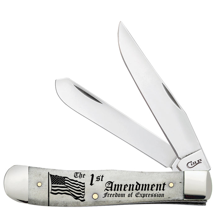 Case Smooth Natural Bone 1st Amendment Trapper