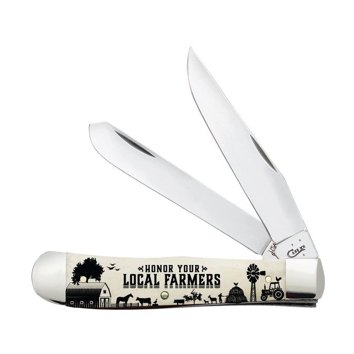 Case Smooth Natural Bone Honor Your Local Farmer Trapper