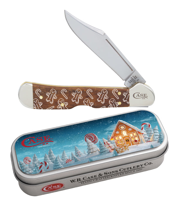 Case Smooth Antique Bone Gingerbread Mini Copperlock Gift Set