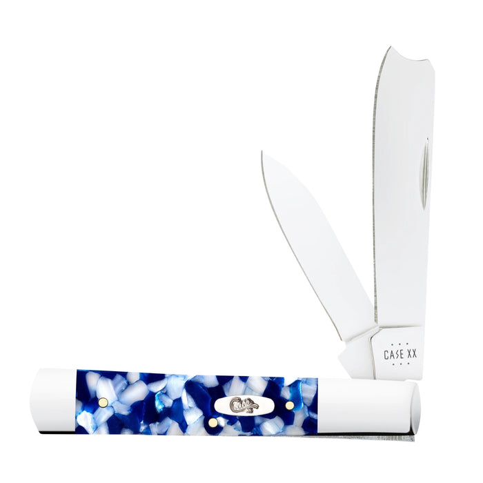 Case 50727 - Blue Crackle Kirinite Smooth Razor (102005RAZ SS)