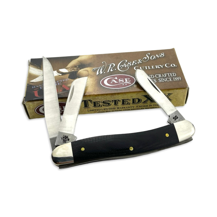 Vintage Case XX 06234 - Black Micarta Smooth Medium Stockman (10318 SS) 2011