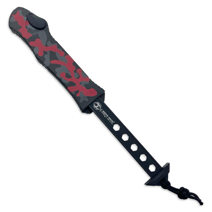 Heretic H006-10A-RCAMO - Hydra Tanto 2-Tone Black Red Camo