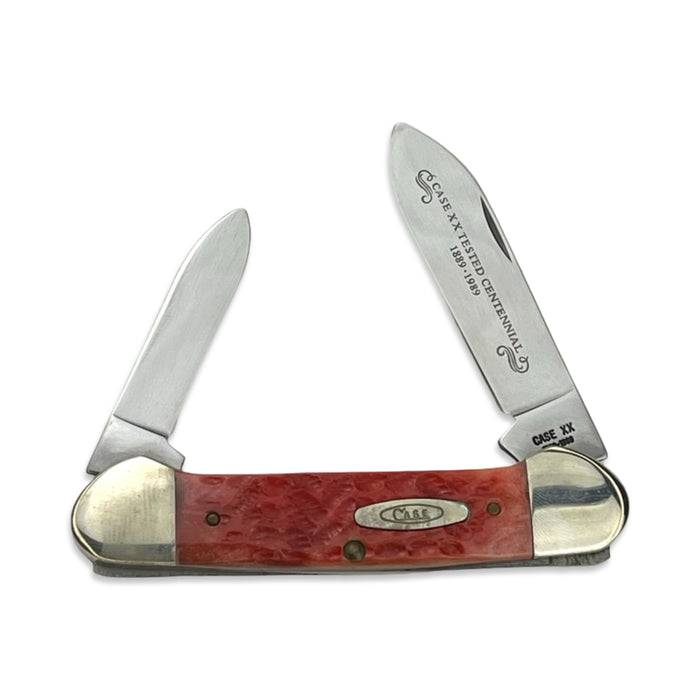 Vintage Case XX 1989 Centennial Red Bone Canoe (62131 SS)