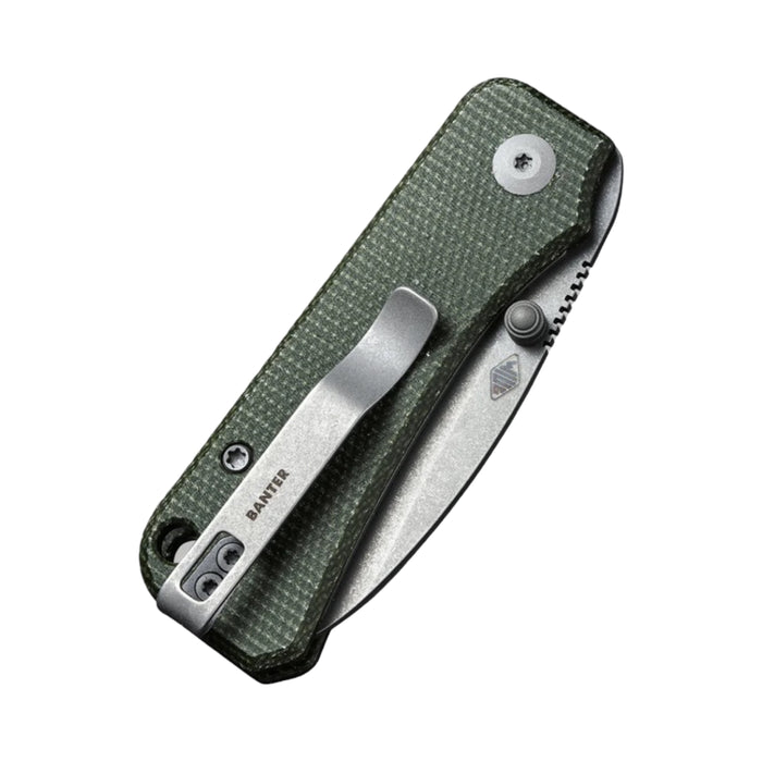 Civivi C19068SB-1 - Baby Banter Green Micarta Thumb Stud Knife