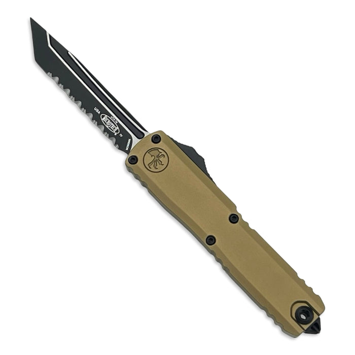 Microtech 11494-3TA - UTX-70 D/E Gen IV Tan Full Serrated