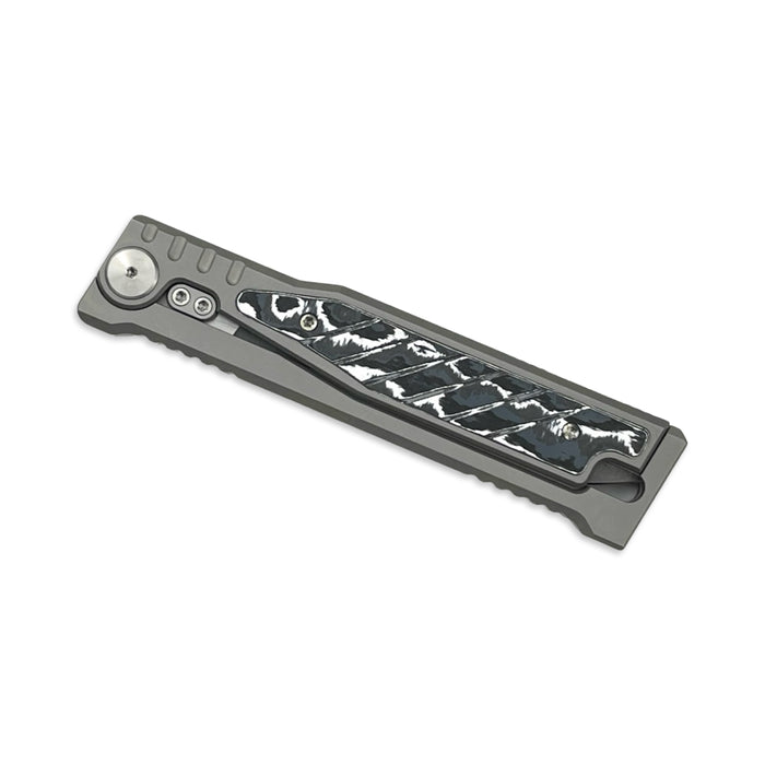 Reate EXO White Storm 6AL4V Titanium Bead Blast 3V Satin Finish Double Edge Gravity Knife