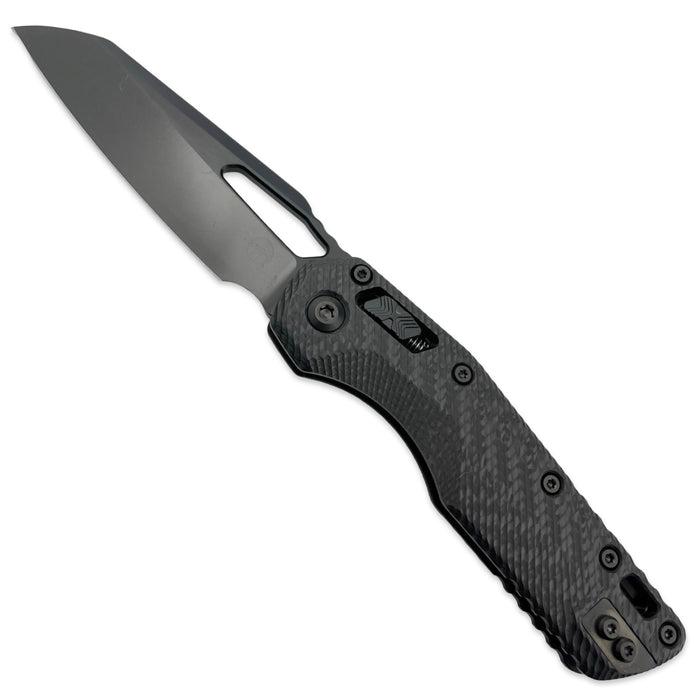 Microtech 210-1DLCTFLCFS - MSI S/E Signature Series Fluted Carbon Fiber Handle DLC Standard DLC Hardware
