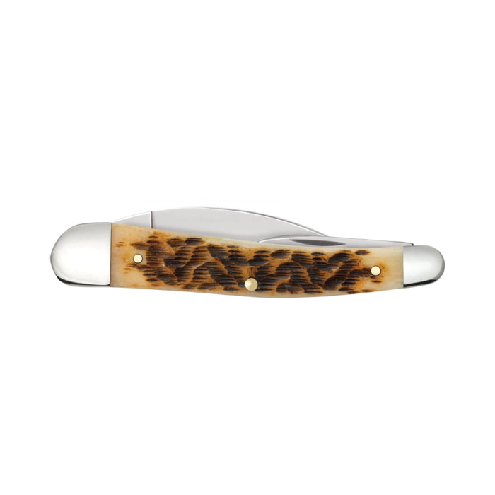 Case 30094 - Amber Bone Peach Seed Jig Seahorse Whittler (6355WH CS)