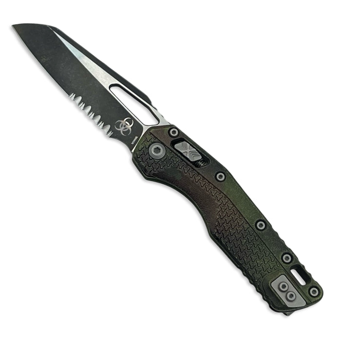 Microtech 210T-2PMOBS - MSI S/E Tri-Grip Outbreak Signature Series Polymer Partial Serrated