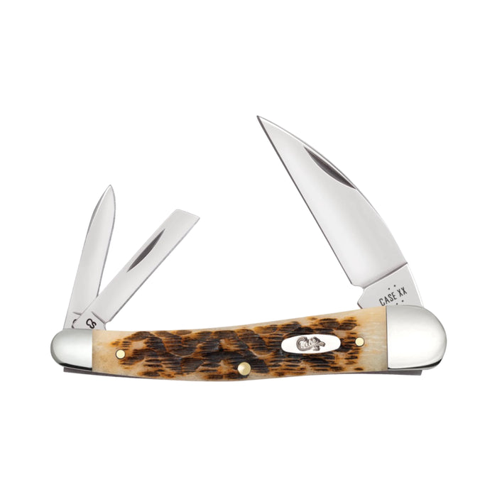 Case 30094 - Amber Bone Peach Seed Jig Seahorse Whittler (6355WH CS)