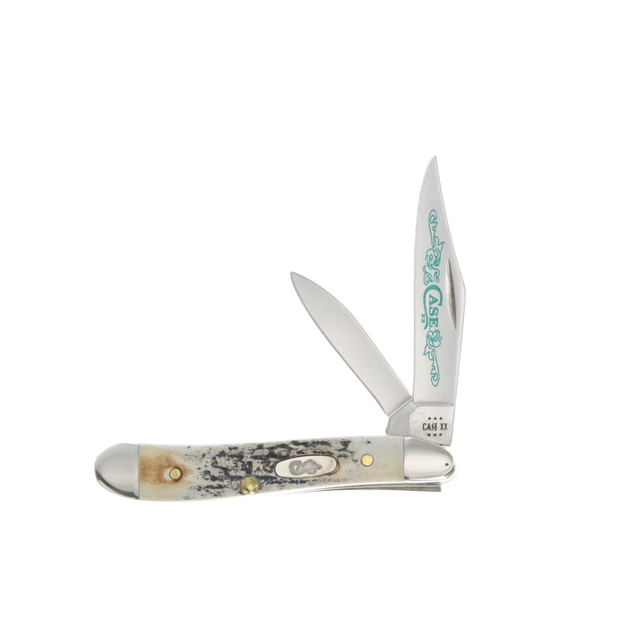 Case Stag Peanut Green Scroll