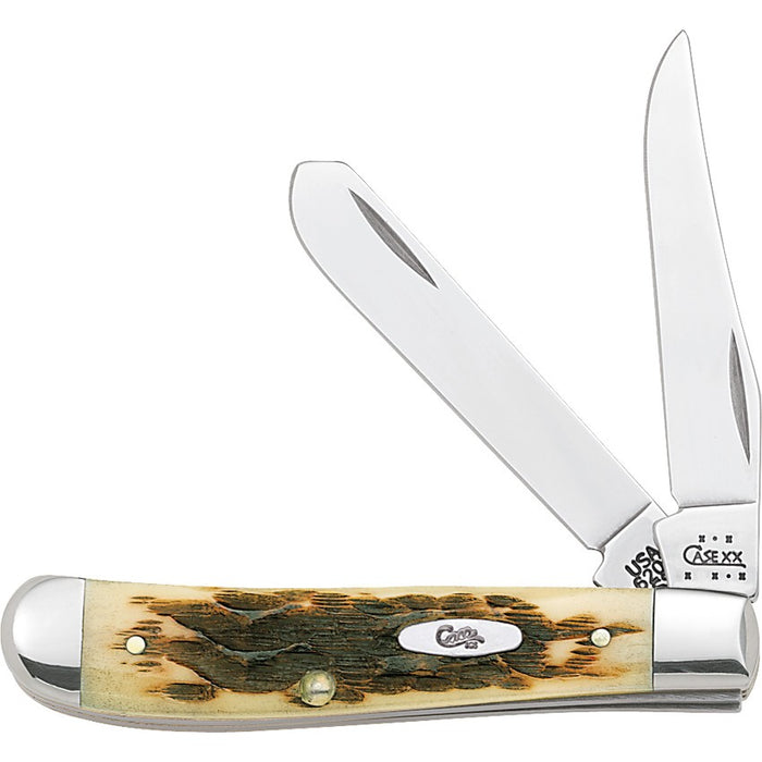 Case 00013 - Amber Bone Peach Seed Jig Mini Trapper