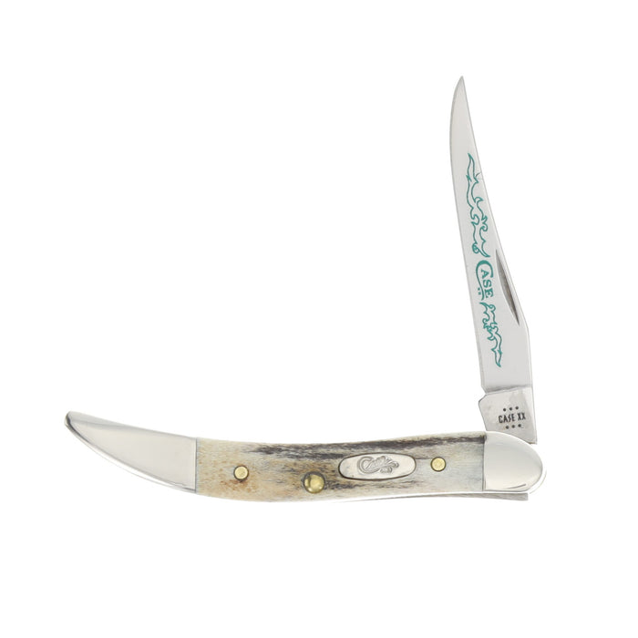 Case Stag Small Texas Toothpick Green Scroll