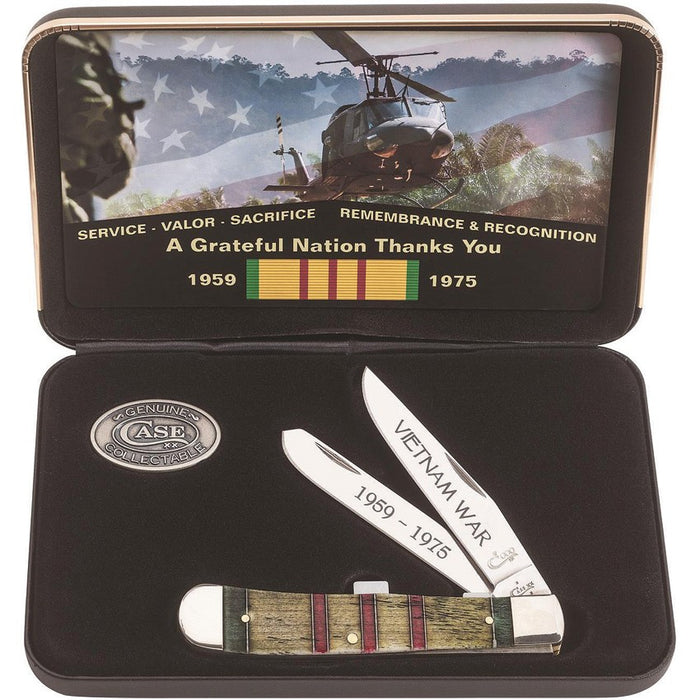 Case 22040 - Smooth Natural Bone Vietnam Trapper Gift Set
