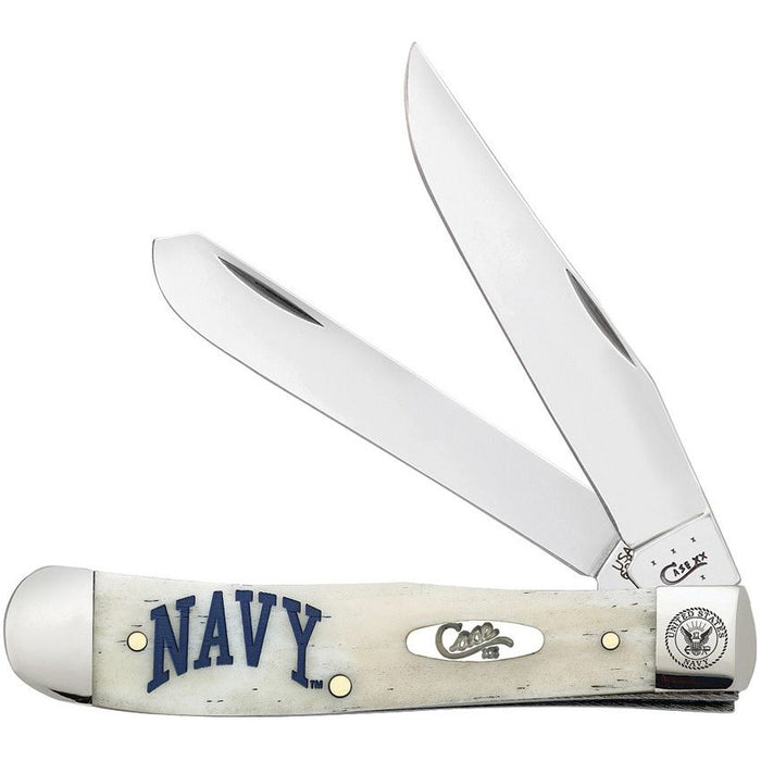 Case 22553 - US Navy Smooth Natural Bone Embellished Trapper