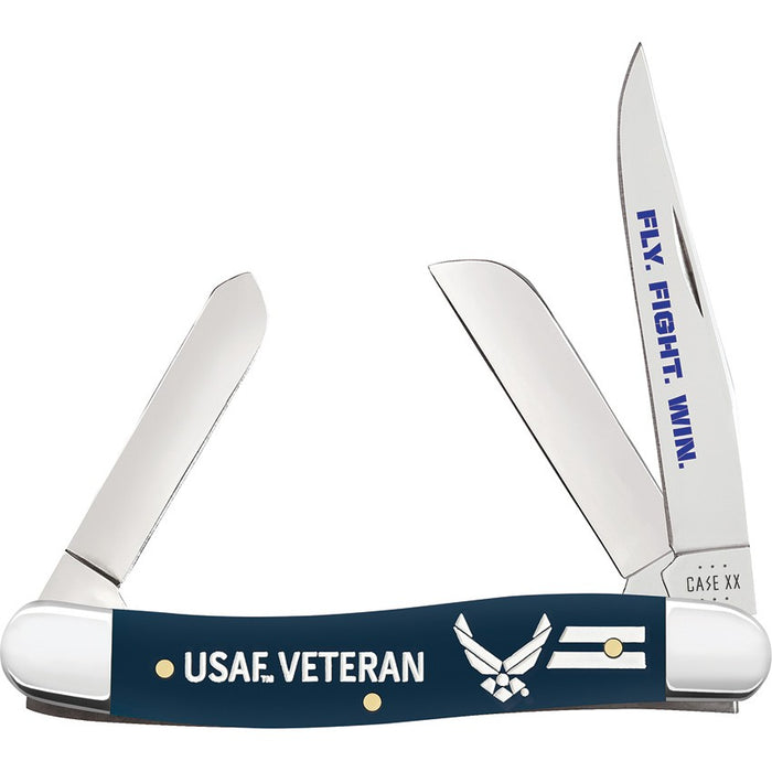 Case 32408 - Smooth Synthetic Blue USAF Medium Stockman