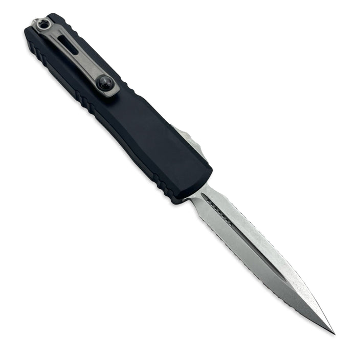 Microtech 11224-D12 - Ultratech D/E Gen IV Stonewash Double Full Serrated