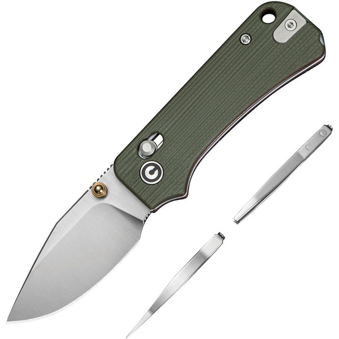 Civivi C24074-1 - Baby Banter 2 Milled Green G10