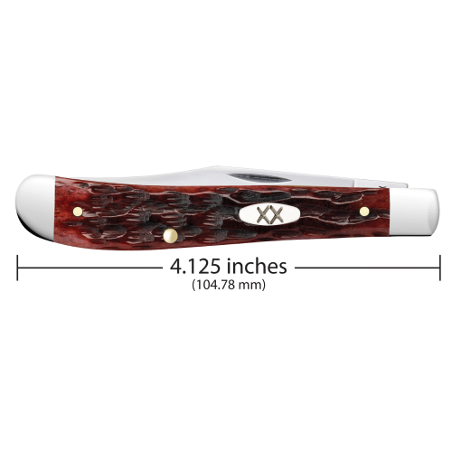 Case 25135 - Mahogany Bone Peach Seed Jig Slimline Trapper