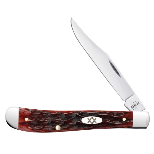 Case 25135 - Mahogany Bone Peach Seed Jig Slimline Trapper