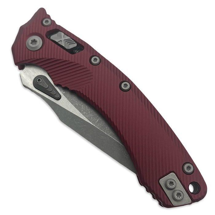 Microtech 137RL-10APFLMR - Amphibian RAM-LOK S/E Fluted Merlot Apocalyptic Standard