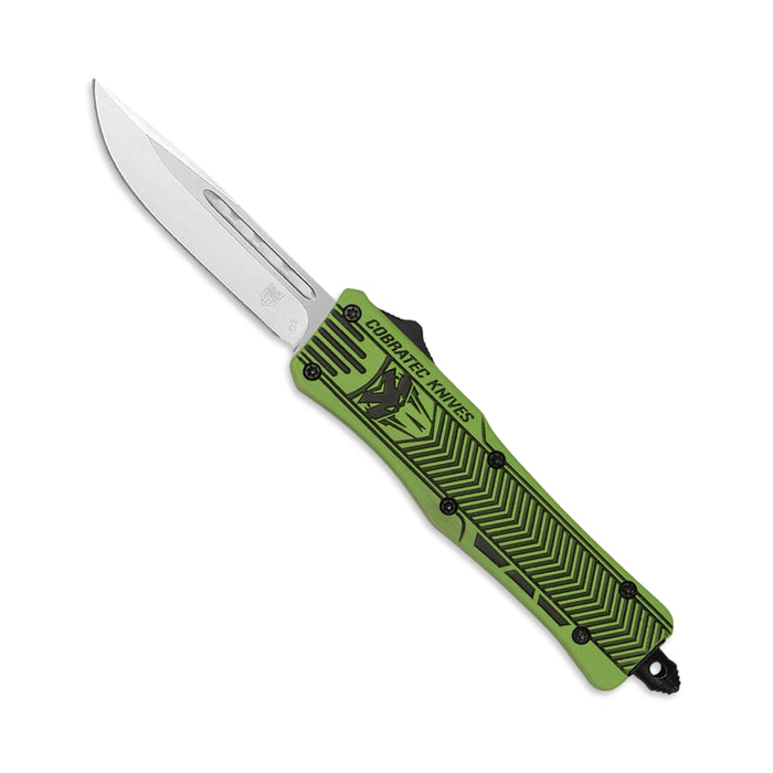 CobraTec Medium CTK-1 Zombie Green w/ Graphite Black - Drop Not Serrated