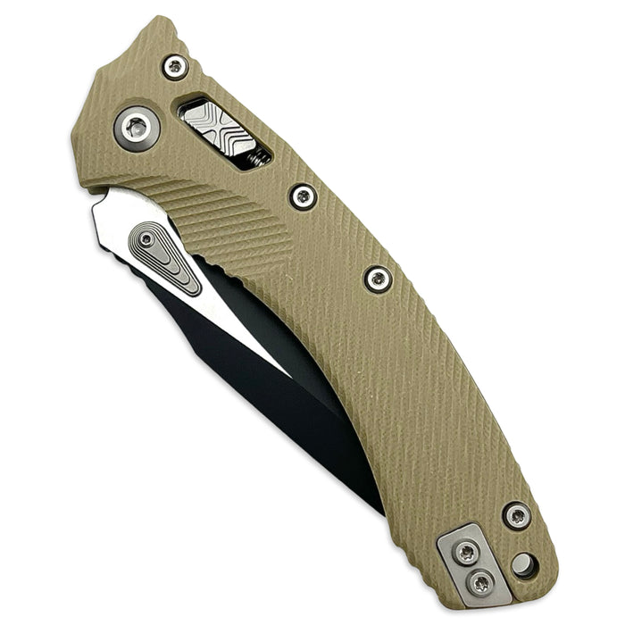 Microtech 137RL-1FLGTTA - Amphibian RAM-LOK Black Standard G10 Tan