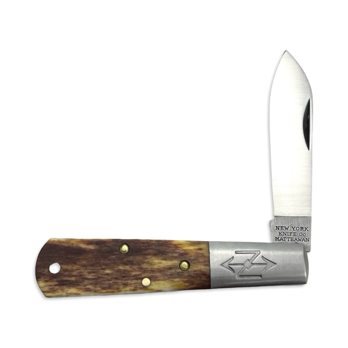 New York Knife Co. Appaloosa Bourbon Smooth Camel Bone Barlow