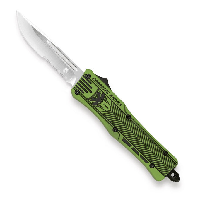 CobraTec Small CTK-1 Zombie Green w/ Graphite Black (Drop Serrated)