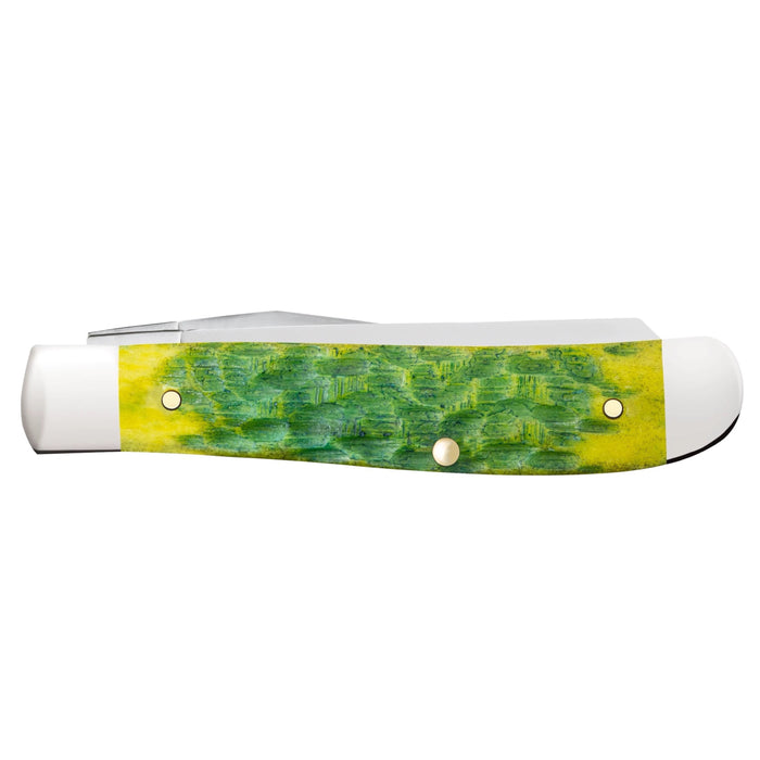 Case 27861 - Green Apple Bone Peach Seed Jig Mini Trapper (6207 SS)