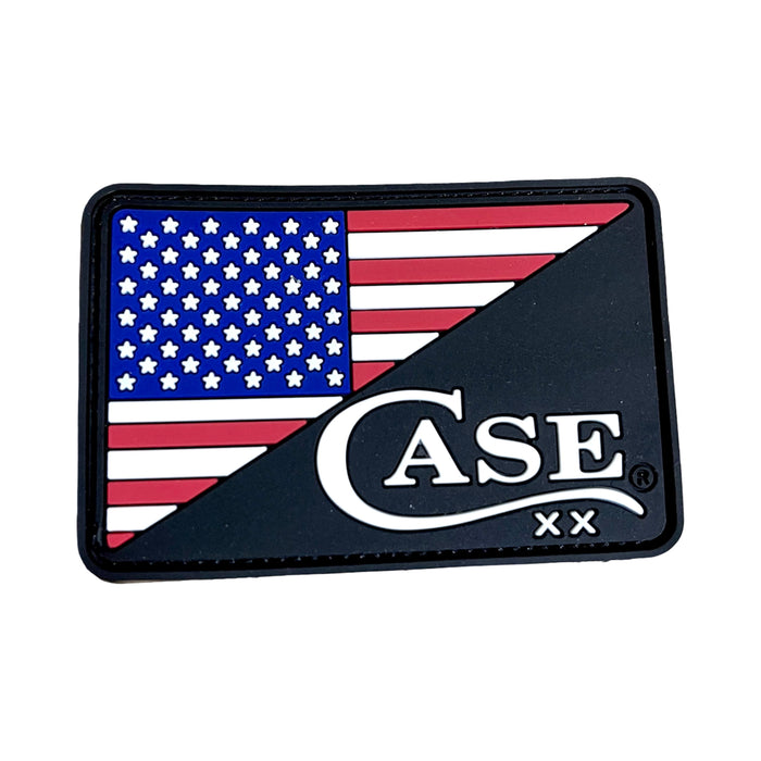 Case 50325 - Patch American Flag W/Case Logo Rubberized  Velcro Back 3 In