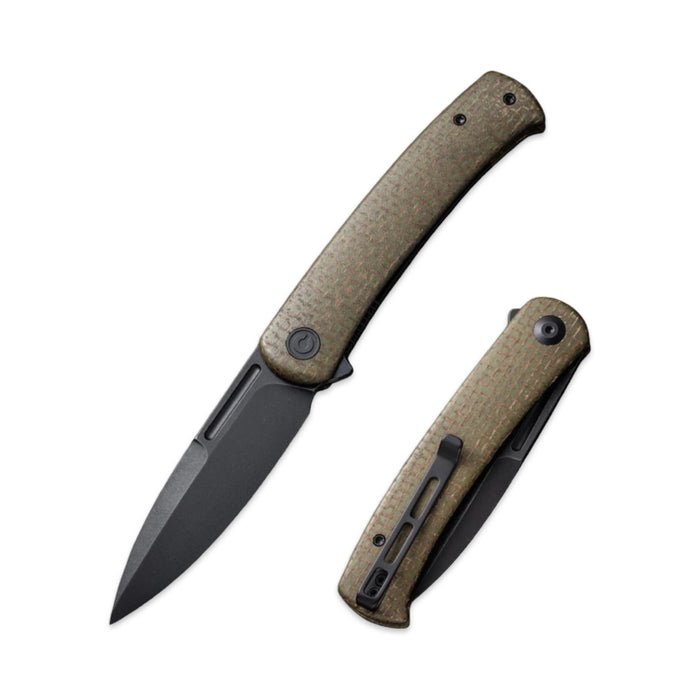 Civivi C21025C-3 - Caetus Flipper Green Burlap Micarta