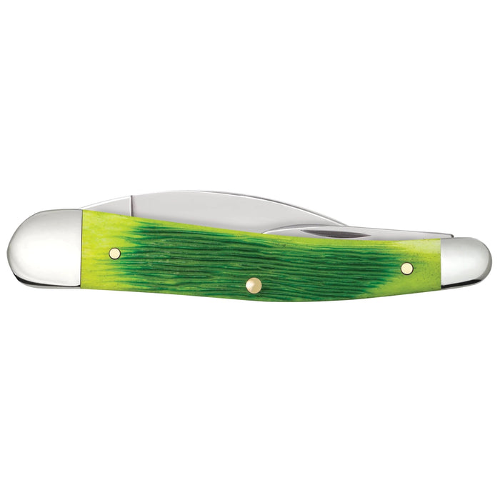 Case 61047 - Lime Green Bone Barnboard Jig Seahorse Whittler (6355WH SS)