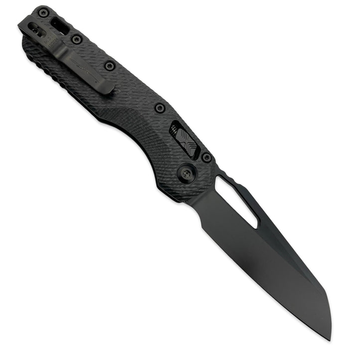 Microtech 210-1DLCTFLCFS - MSI S/E Signature Series Fluted Carbon Fiber Handle DLC Standard DLC Hardware