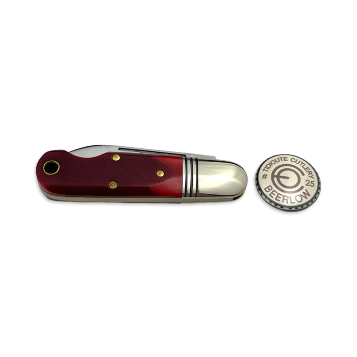 Great Eastern Cutlery 252123 - Tidioute Cutlery Beerlow Red Sawcut Bone