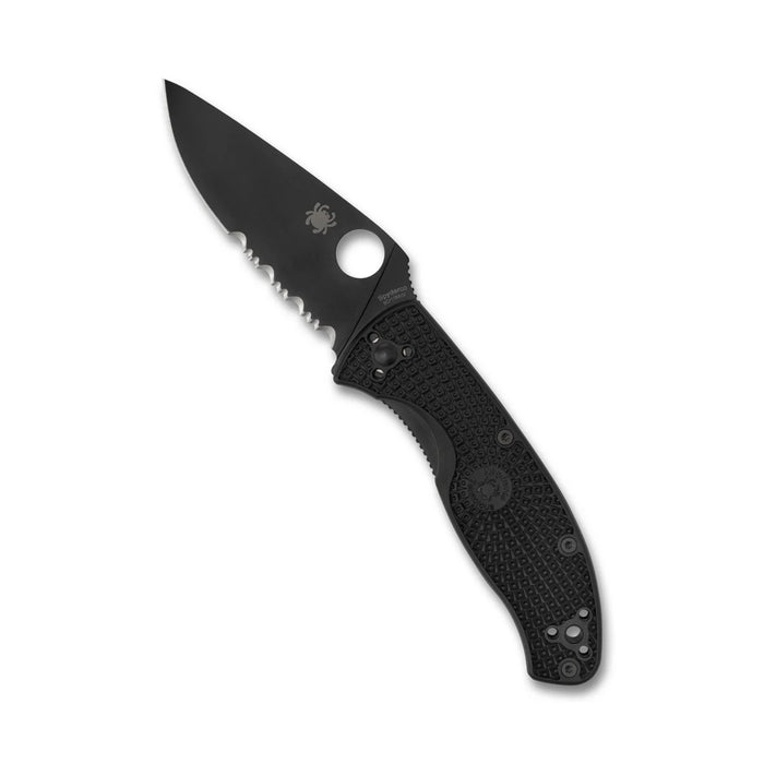Spyderco C122PSBBK - Tenacious Lightweight Black Partially Serrated